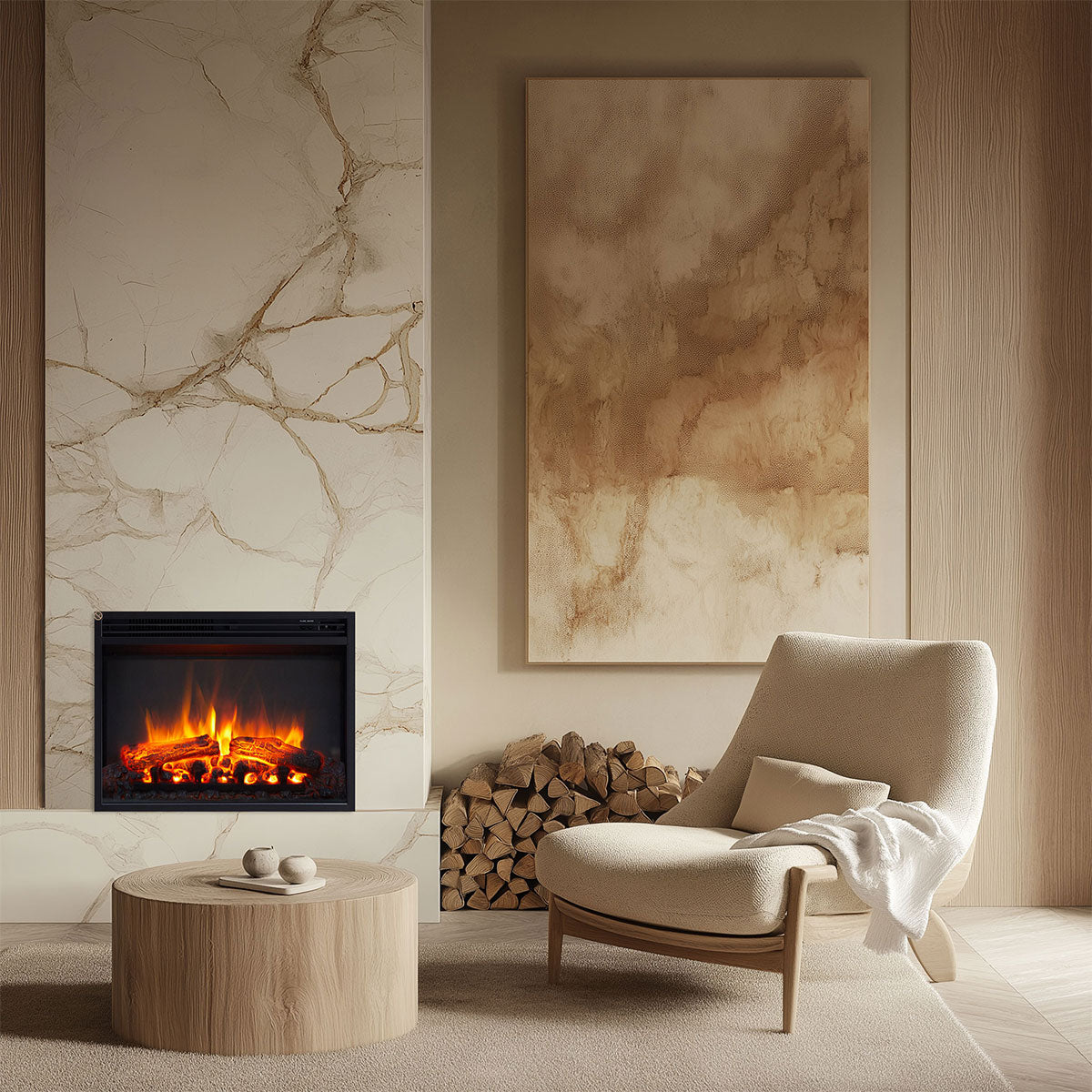 Stella Electric Fireplace Inserts & Suites with Mantel