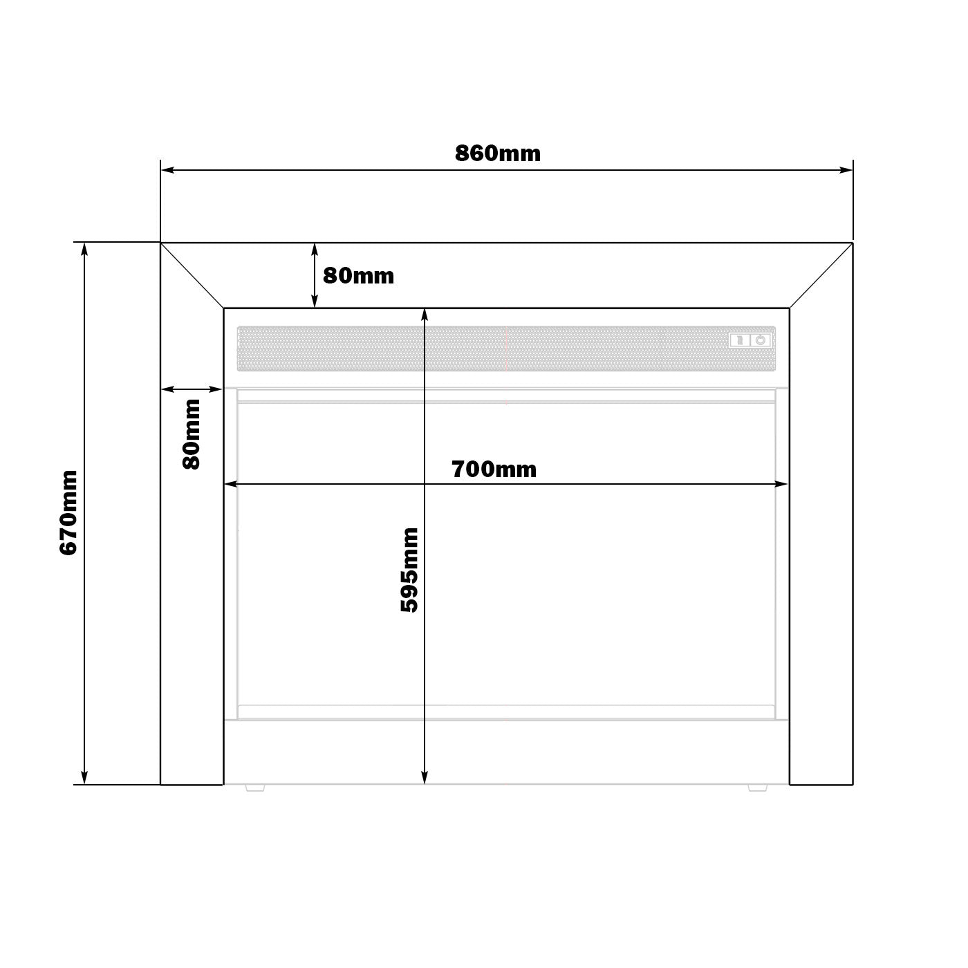 Moonlight 34" Front Face Stainless Steel Trim Kit