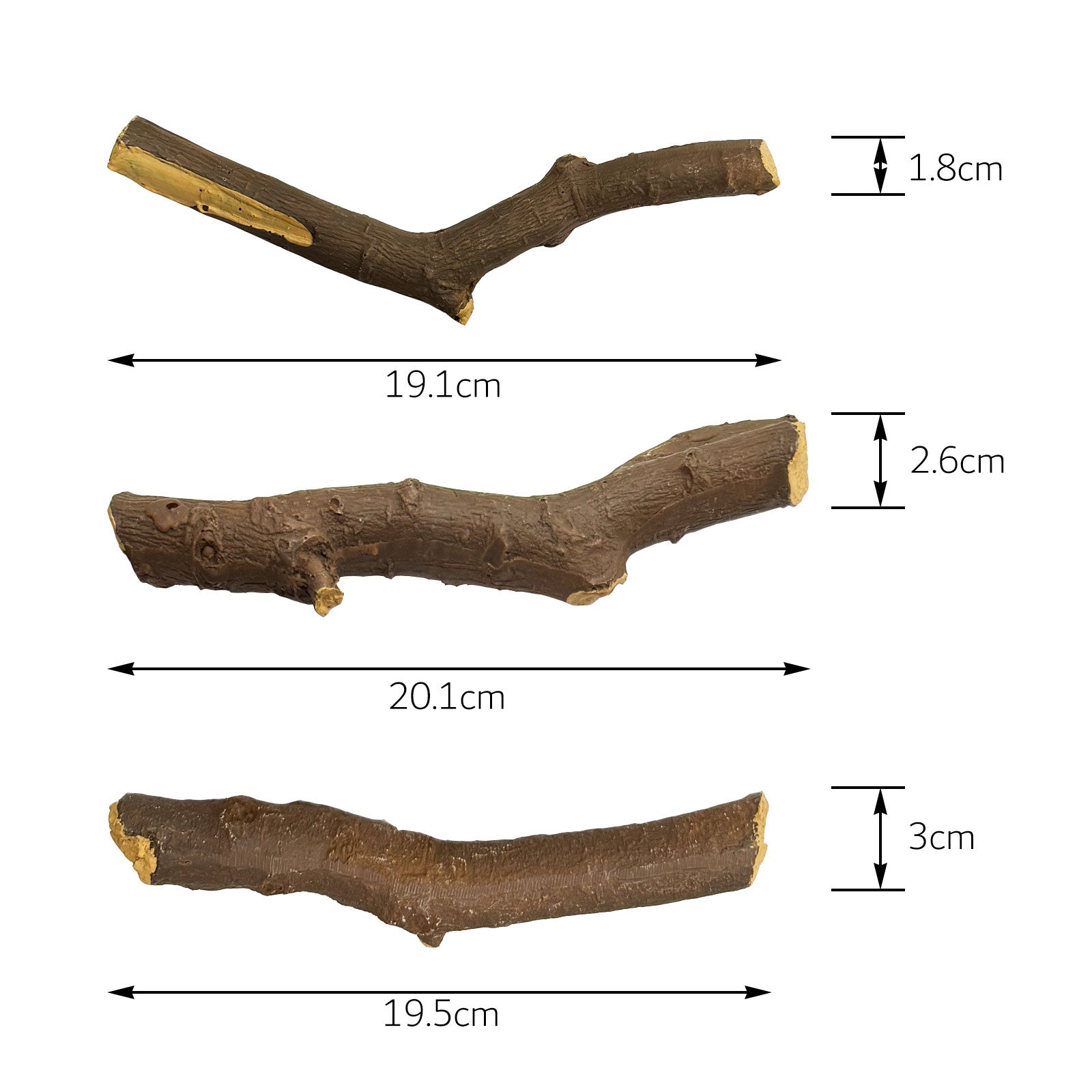 Rustic 8-Piece Natural Bark Log Set