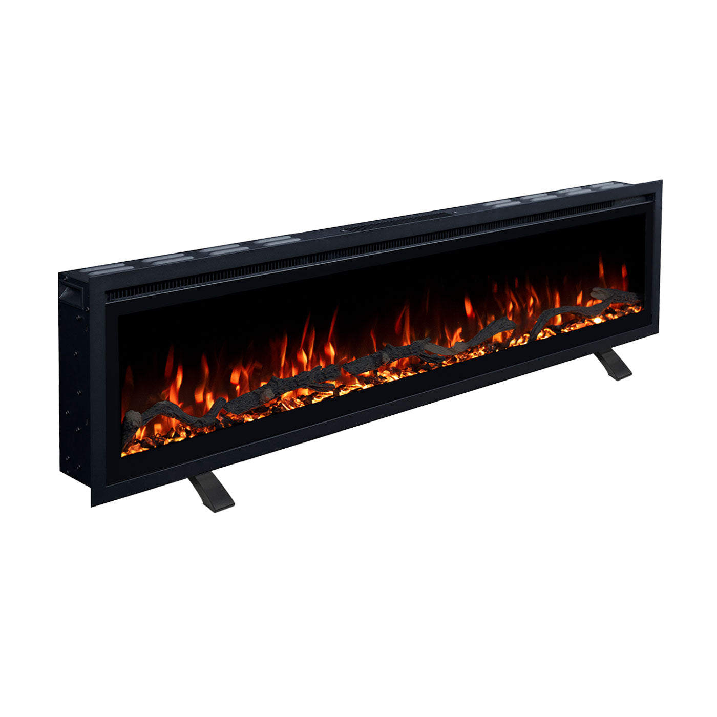 Lucerne 60 Inch 1800W Electric Fireplace - Recessed, Wall Mounted or Freestanding with Stand