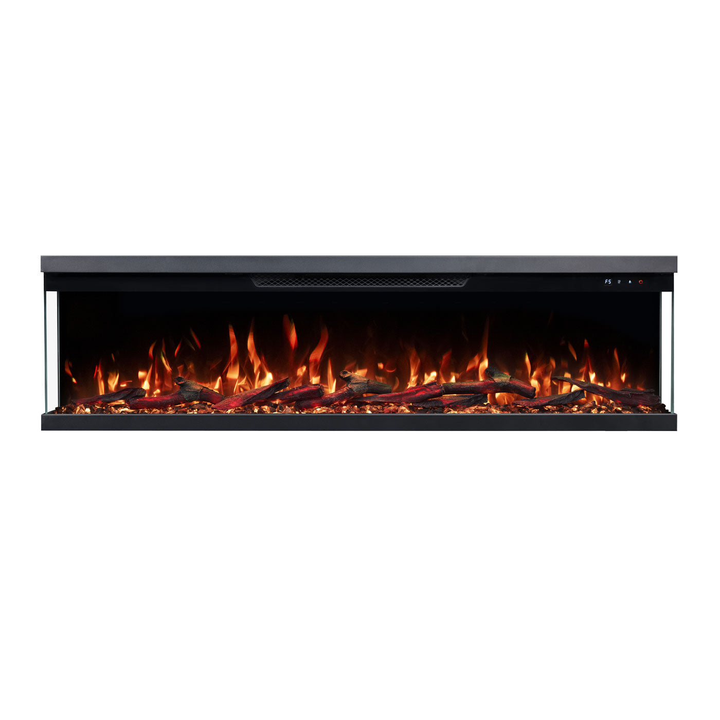 Norfolk 50 Inch 3 Sided 1800W Electric Fireplace Recessed, Wall Mounted or Freestanding with Stand