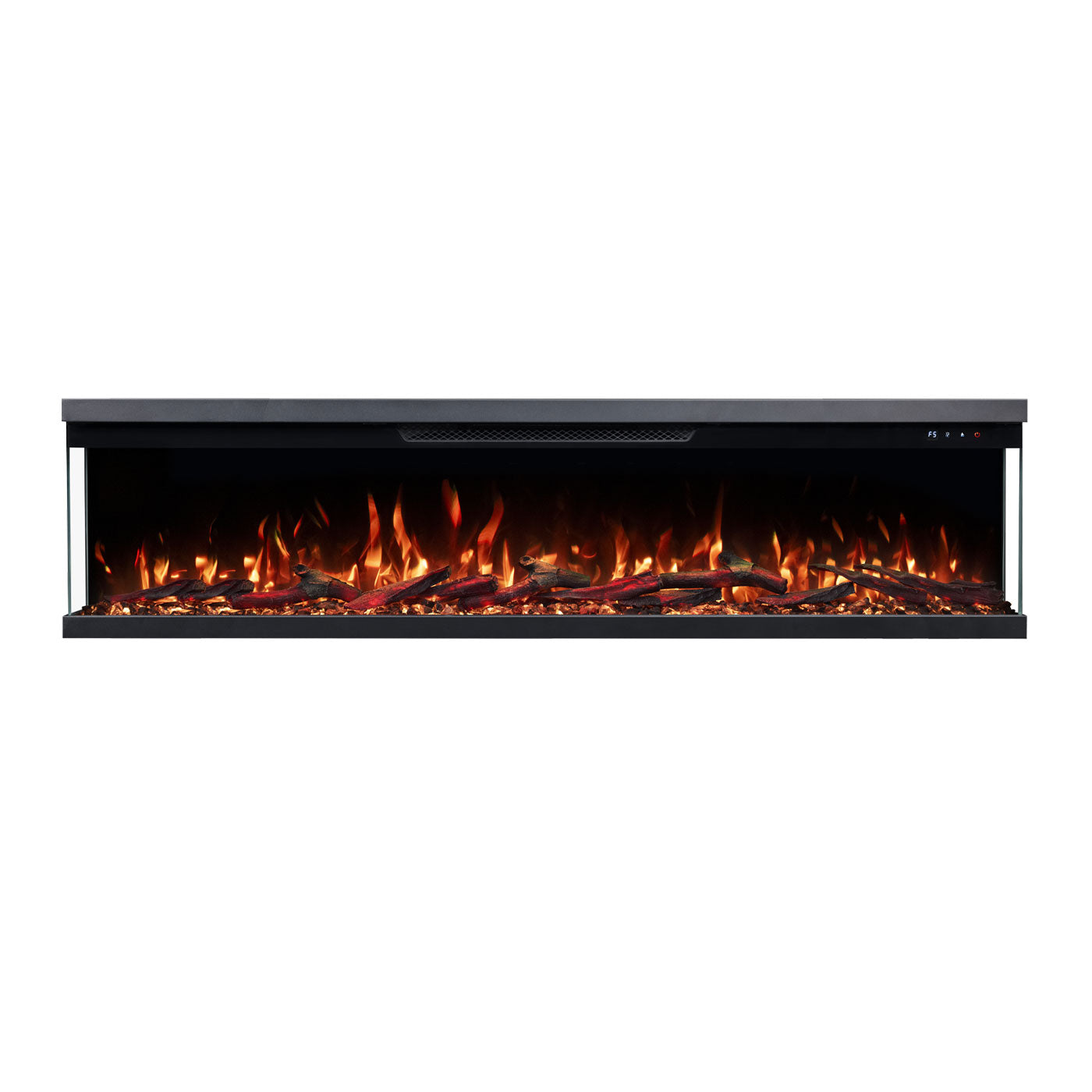 Norfolk 60 Inch 3 Sided 1800W Electric Fireplace Recessed, Wall Mounted or Freestanding with Stand