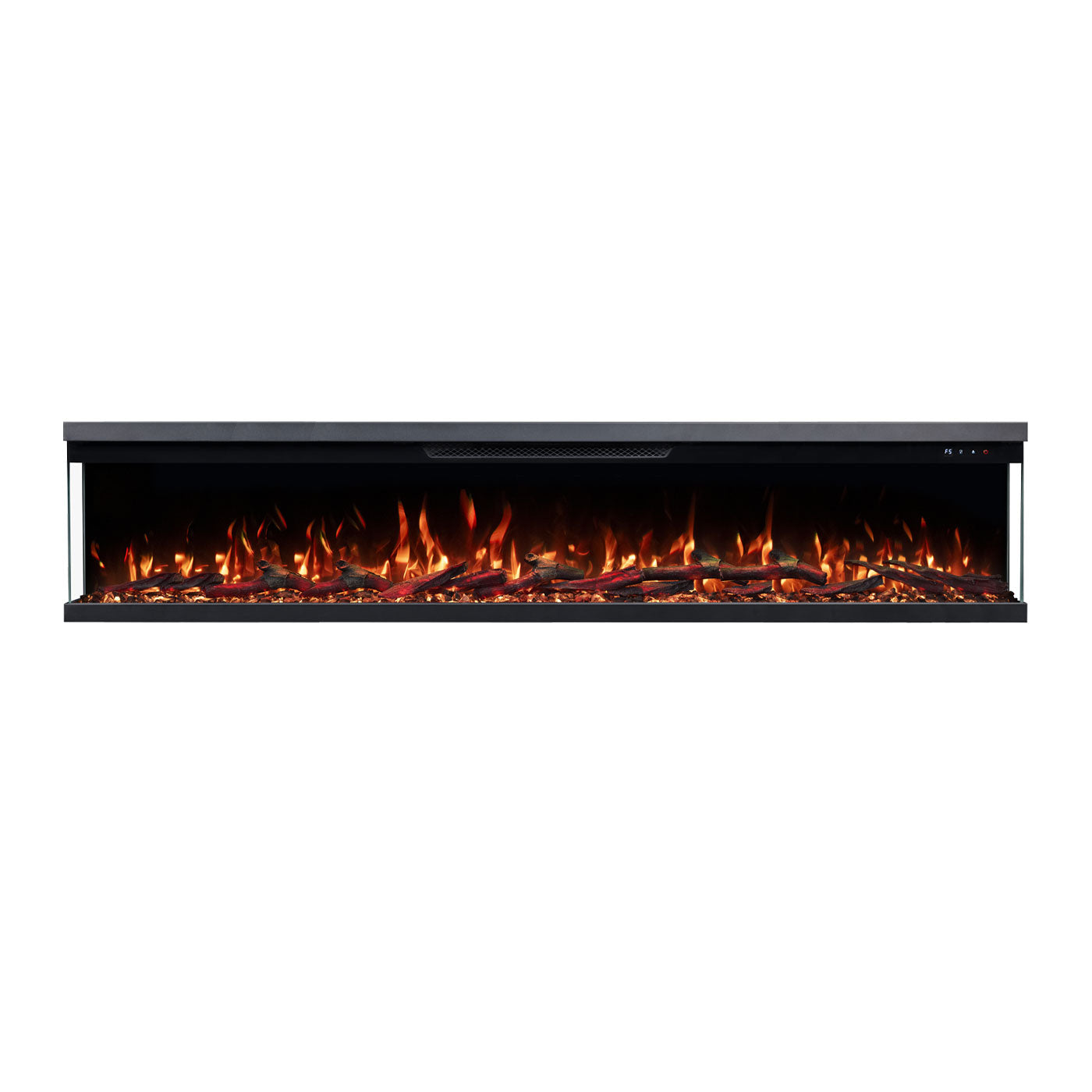 Norfolk 72 Inch 3 Sided 1800W Electric Fireplace Recessed, Wall Mounted or Freestanding with Stand