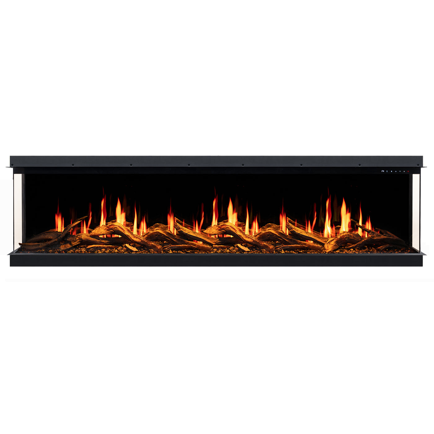 Vespera 76 Inch Premium 3-Sided LCD Electric Fireplace