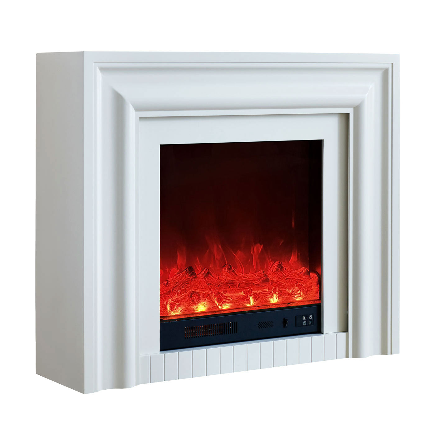 Emerald Electric Fireplace Heater Cream Mantel Suite - Smartphone Control
