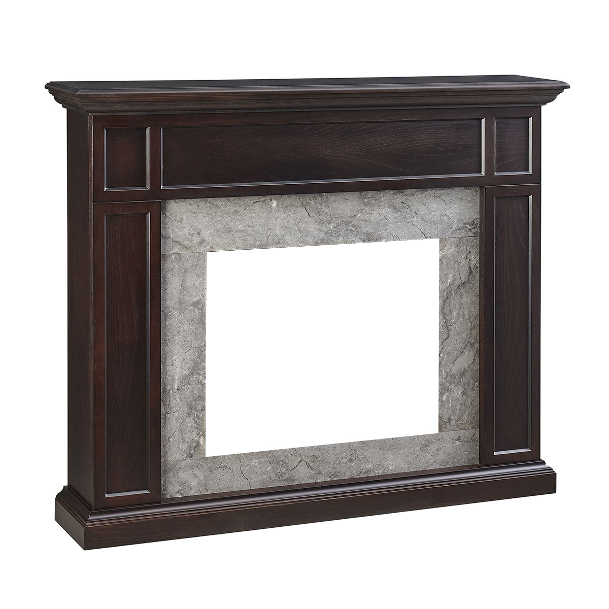 Pearl Electric Fireplace Heater Espresso Oak Mantel