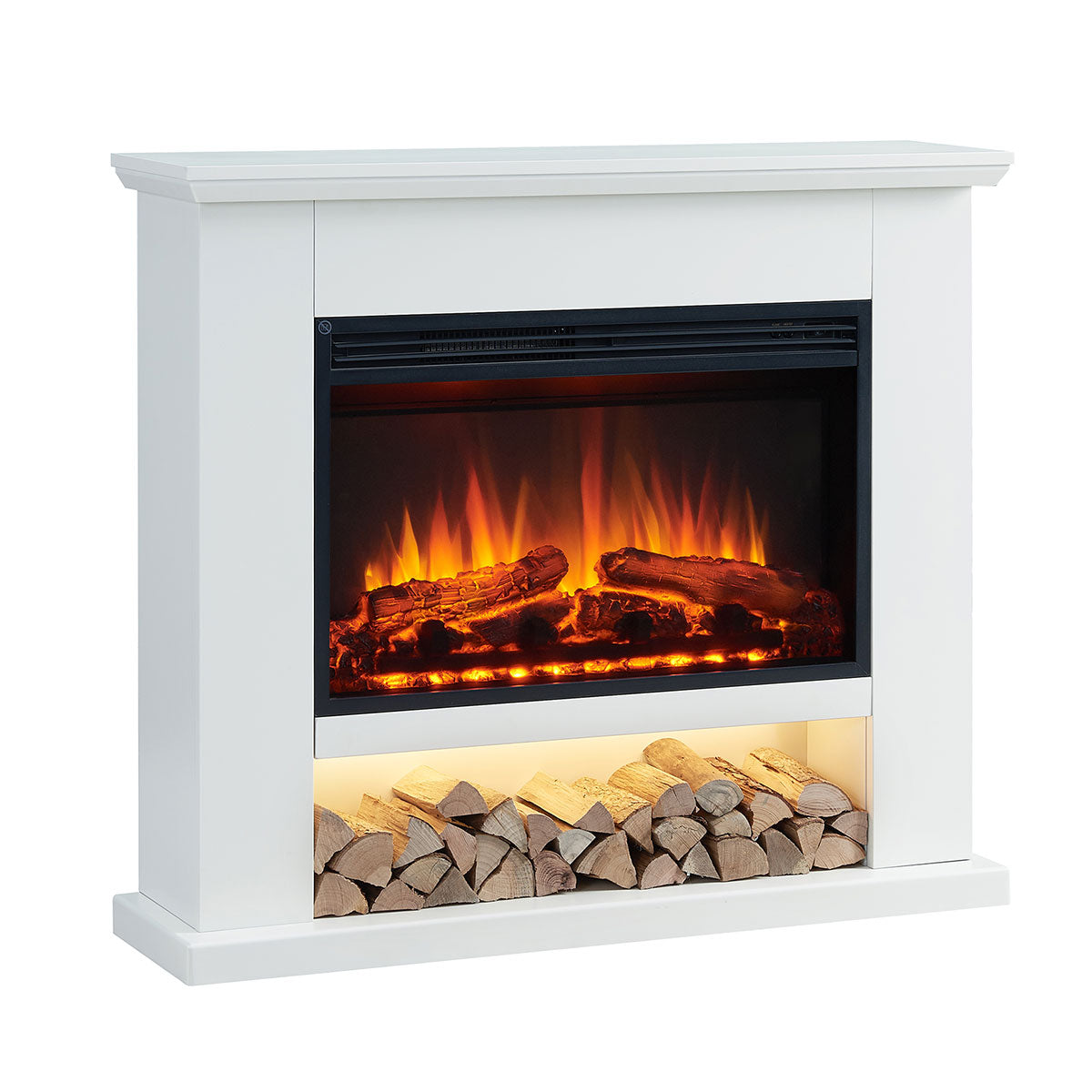 Onyx 2000W Electric Fireplace Heater White Mantel Suite