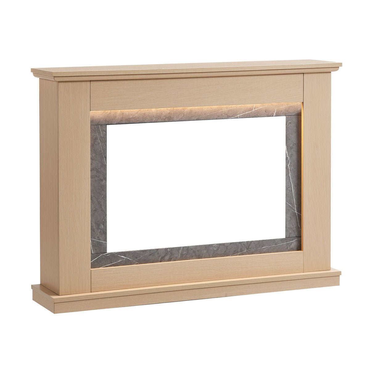 Opal Electric Fireplace Heater Natural Oak Mantel