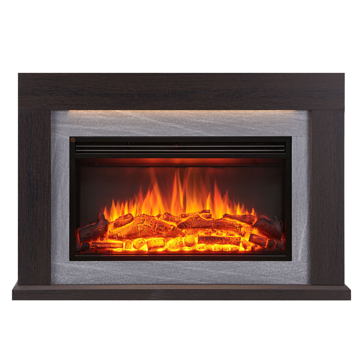 Ruby 2000W Electric Fireplace Heater Espresso Oak Mantel Suite