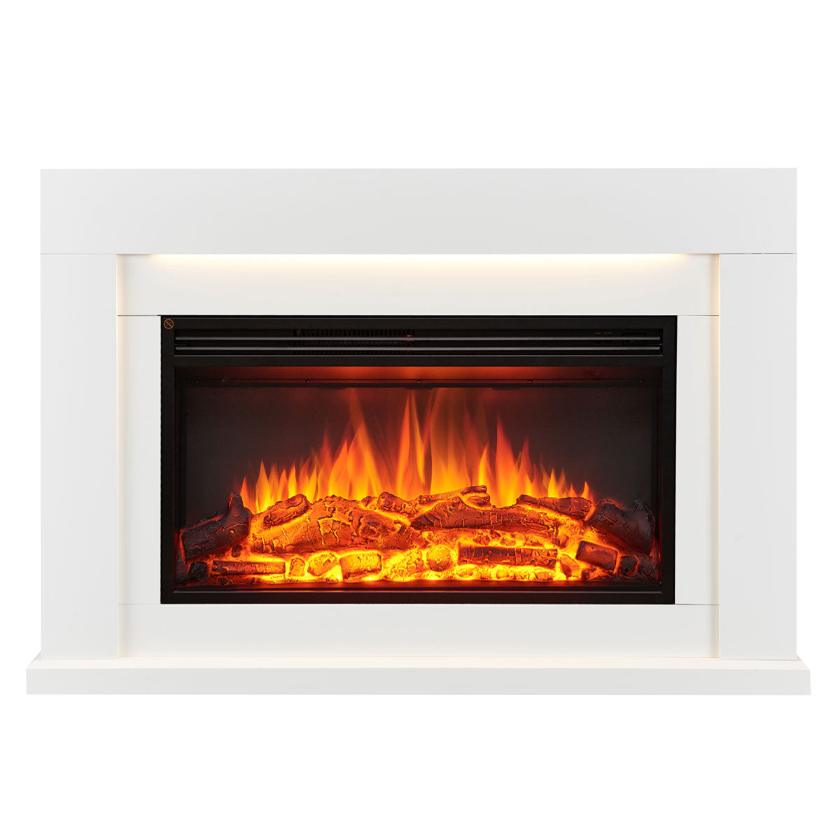 Ruby 2000W Electric Fireplace Heater White Mantel Suite