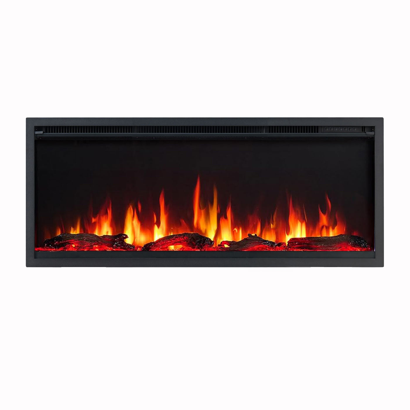 Lumina 42 Inch 1500W Electric Fireplace - Recessed, Wall Mounted or Freestanding with Stand