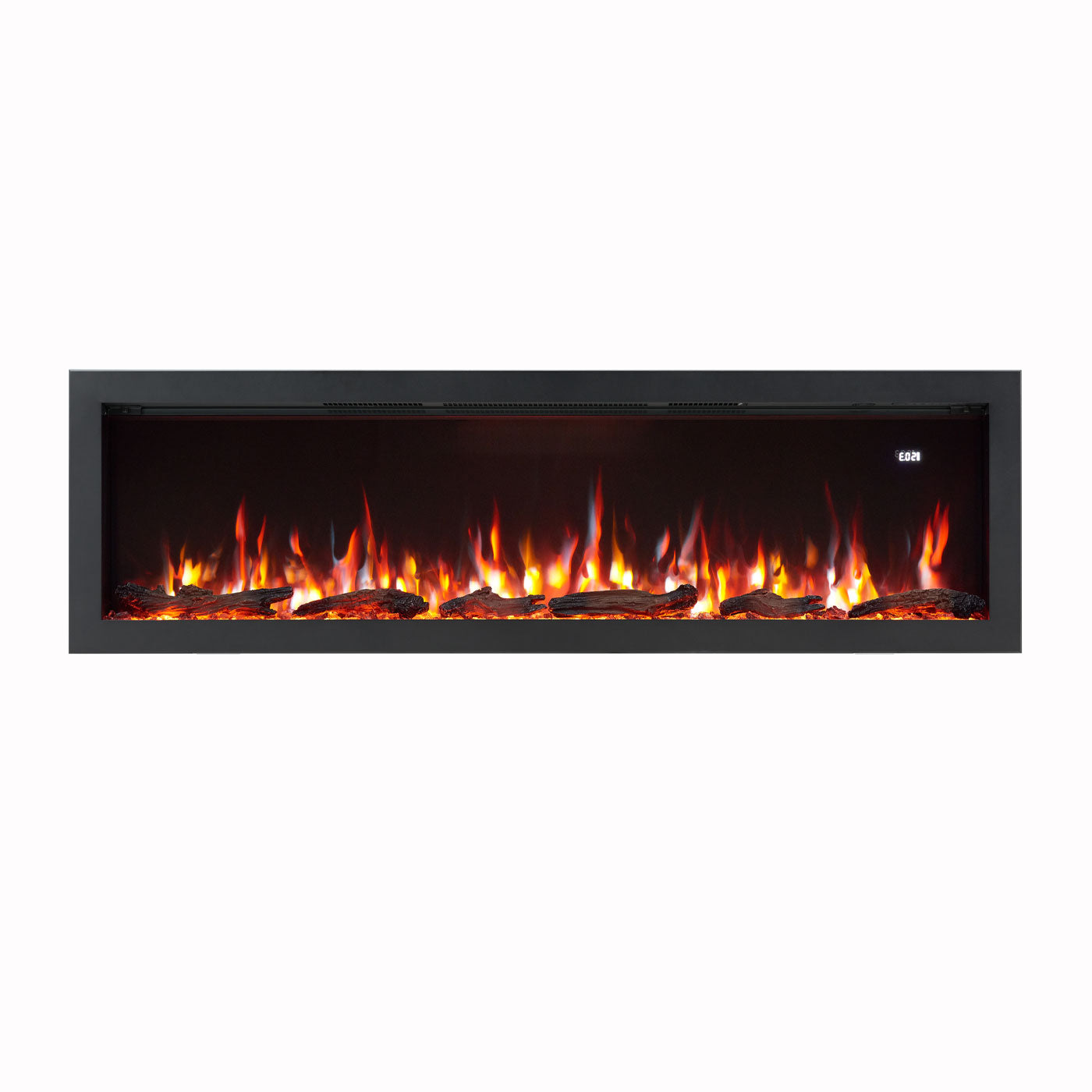 Aria 60 Inch 1500W Electric Fireplace - Recessed, Wall Mounted or Freestanding with Stand