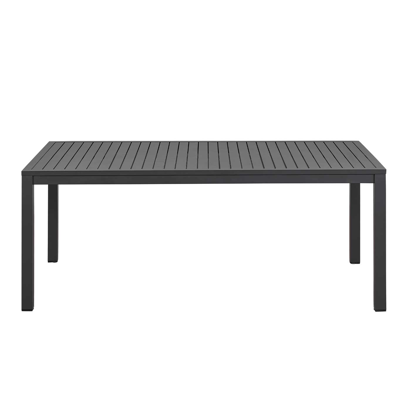 La Perouse Charcoal Aluminium Outdoor Dining Table (195 x 104 cm)