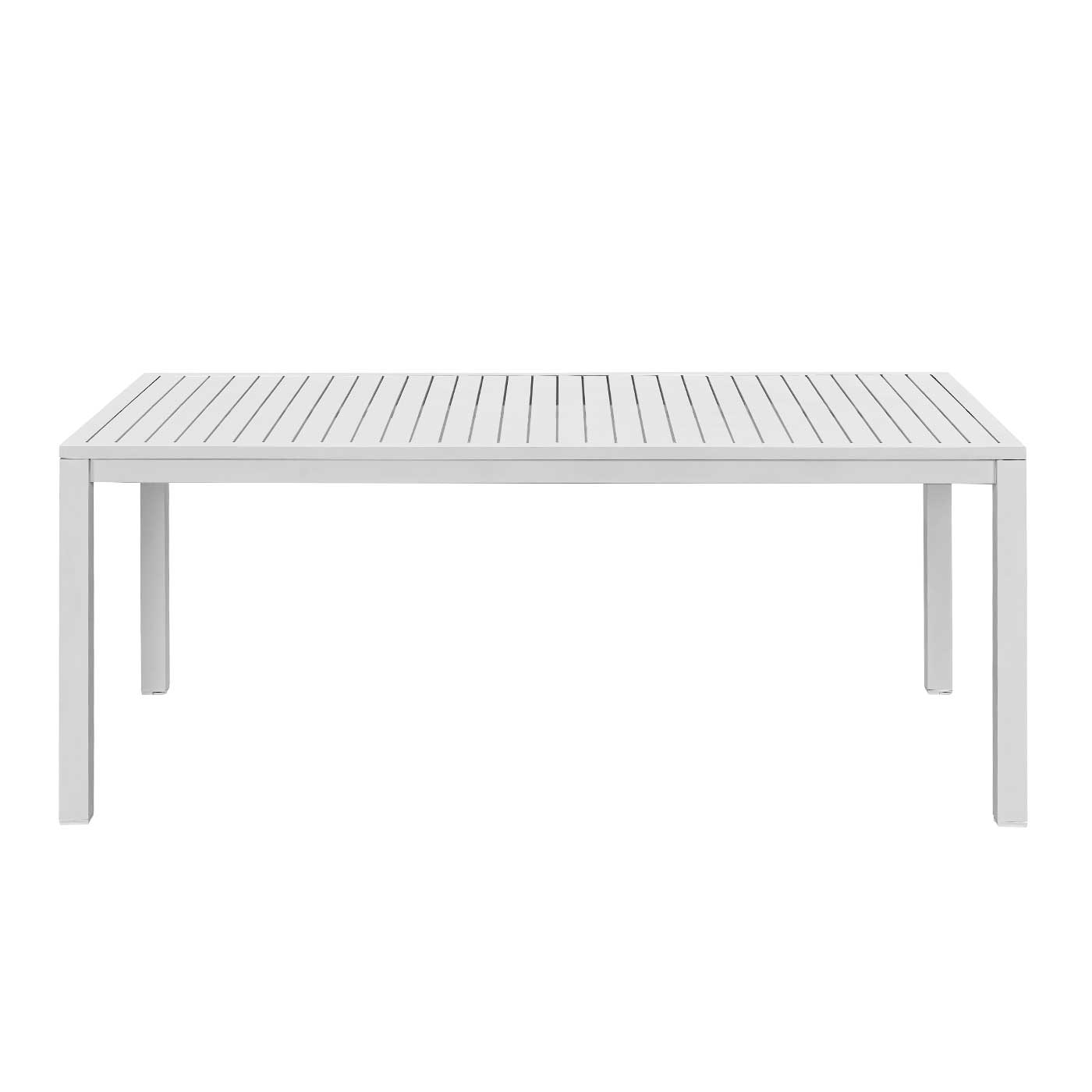 La Perouse White Aluminium Outdoor Dining Table (195 x 104 cm)
