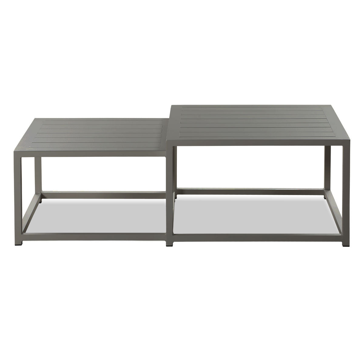 Carter Charcoal Aluminium Outdoor Square Nesting Coffee Table - Set of 2
