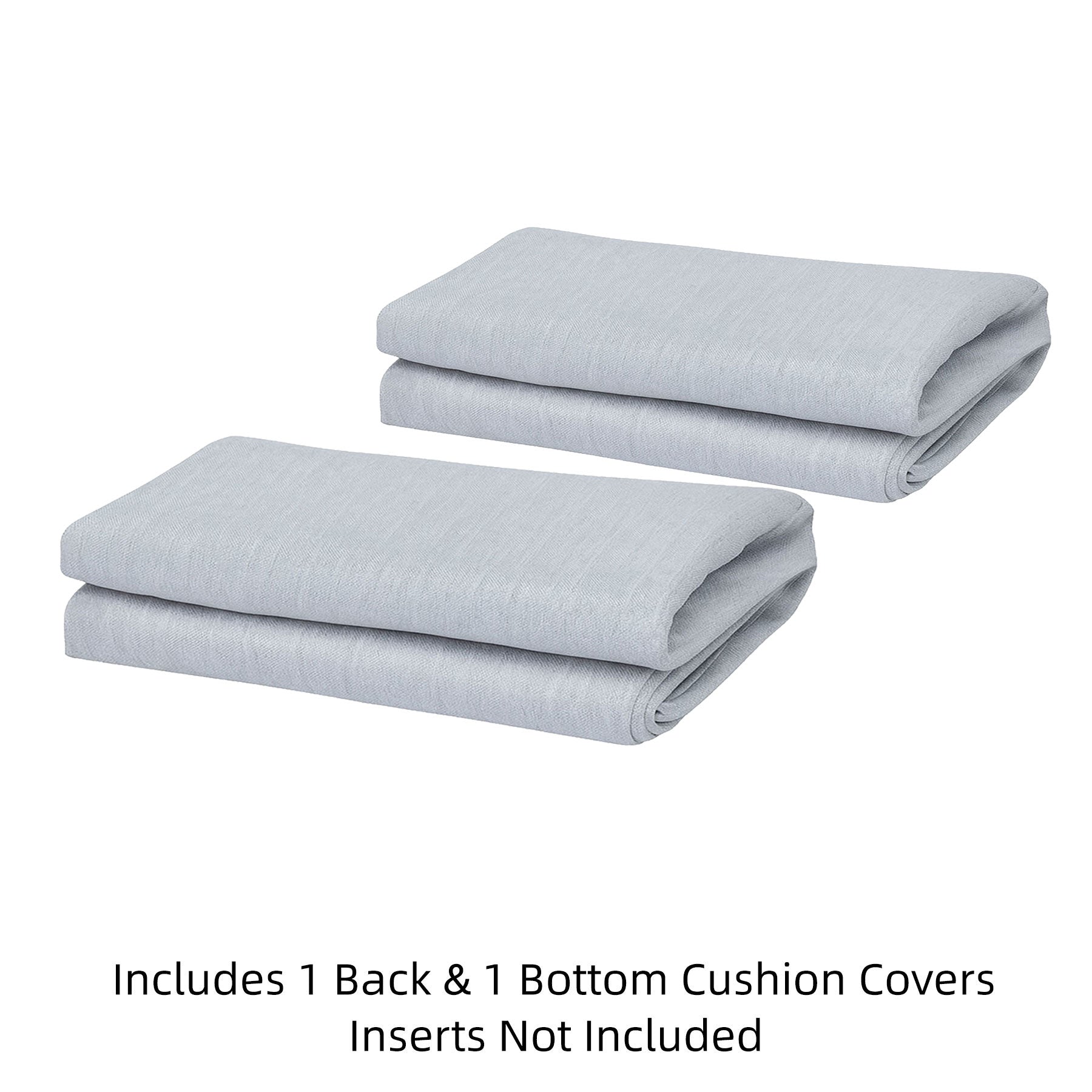 Coogee Double Seat Cushion Cover Set – Light Grey (For 2-Seater Sofa)