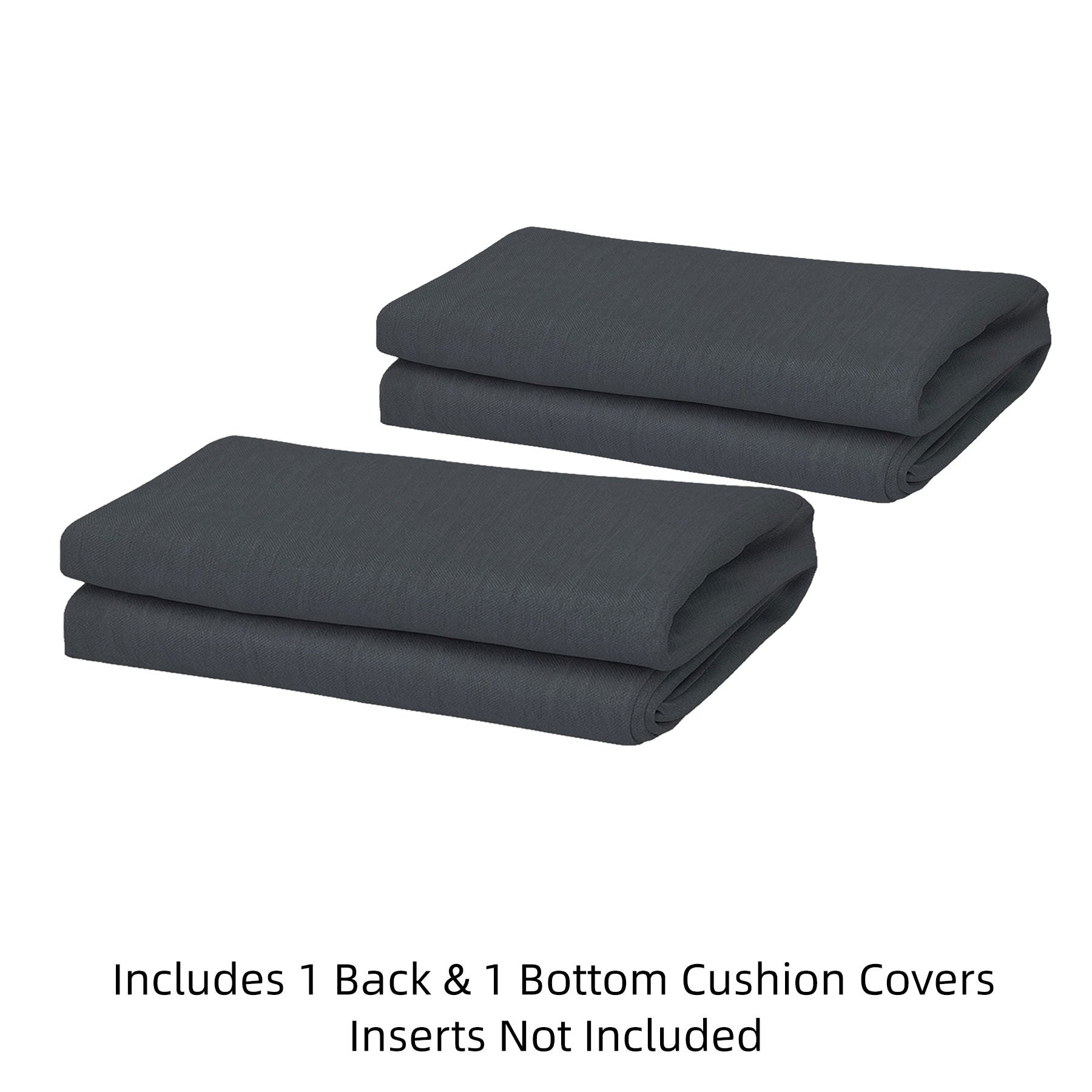 Coogee Double Seat Cushion Cover Set – Dark Grey (For 2-Seater Sofa)