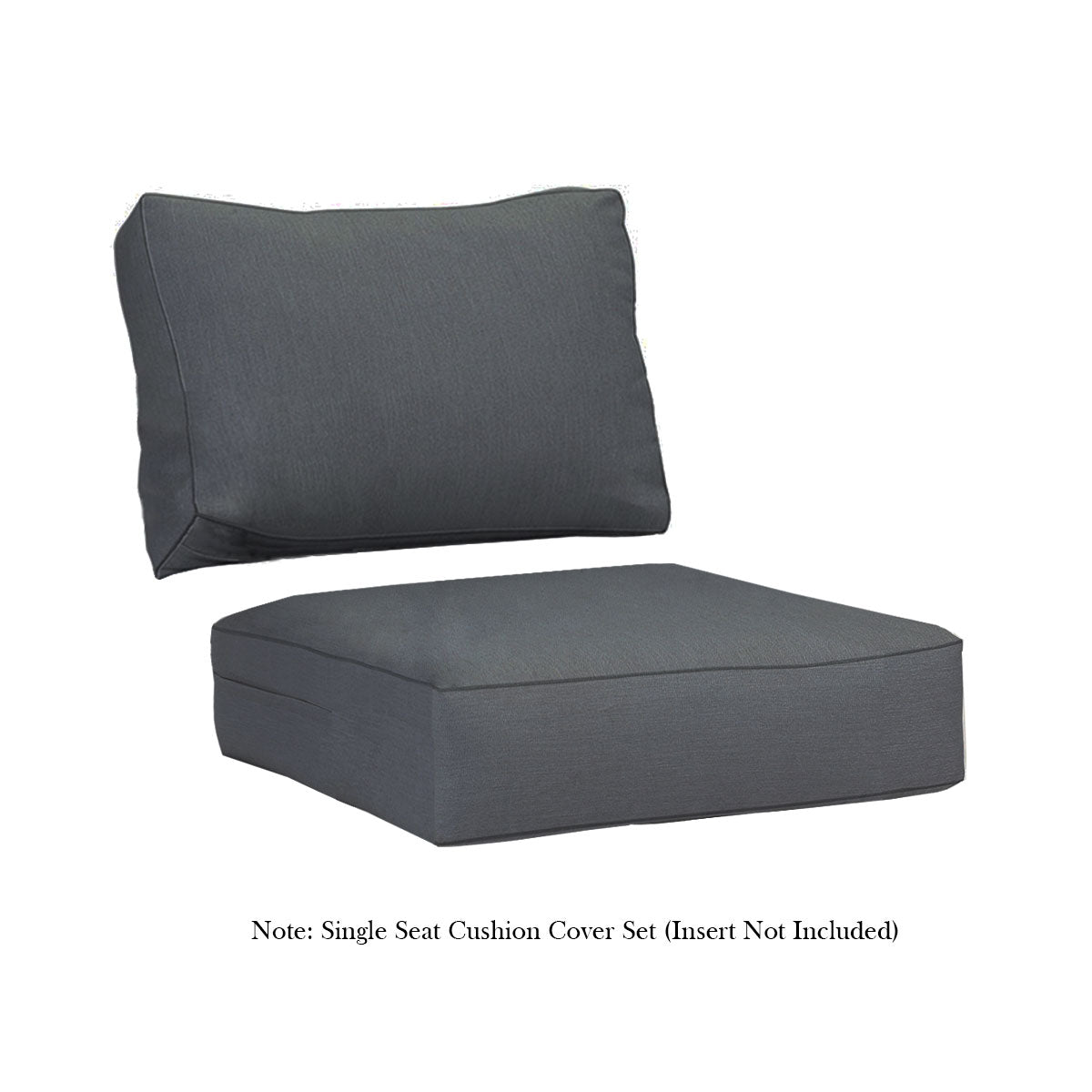 Paris Dark Grey Replacement Cushion Covers - Set of Two