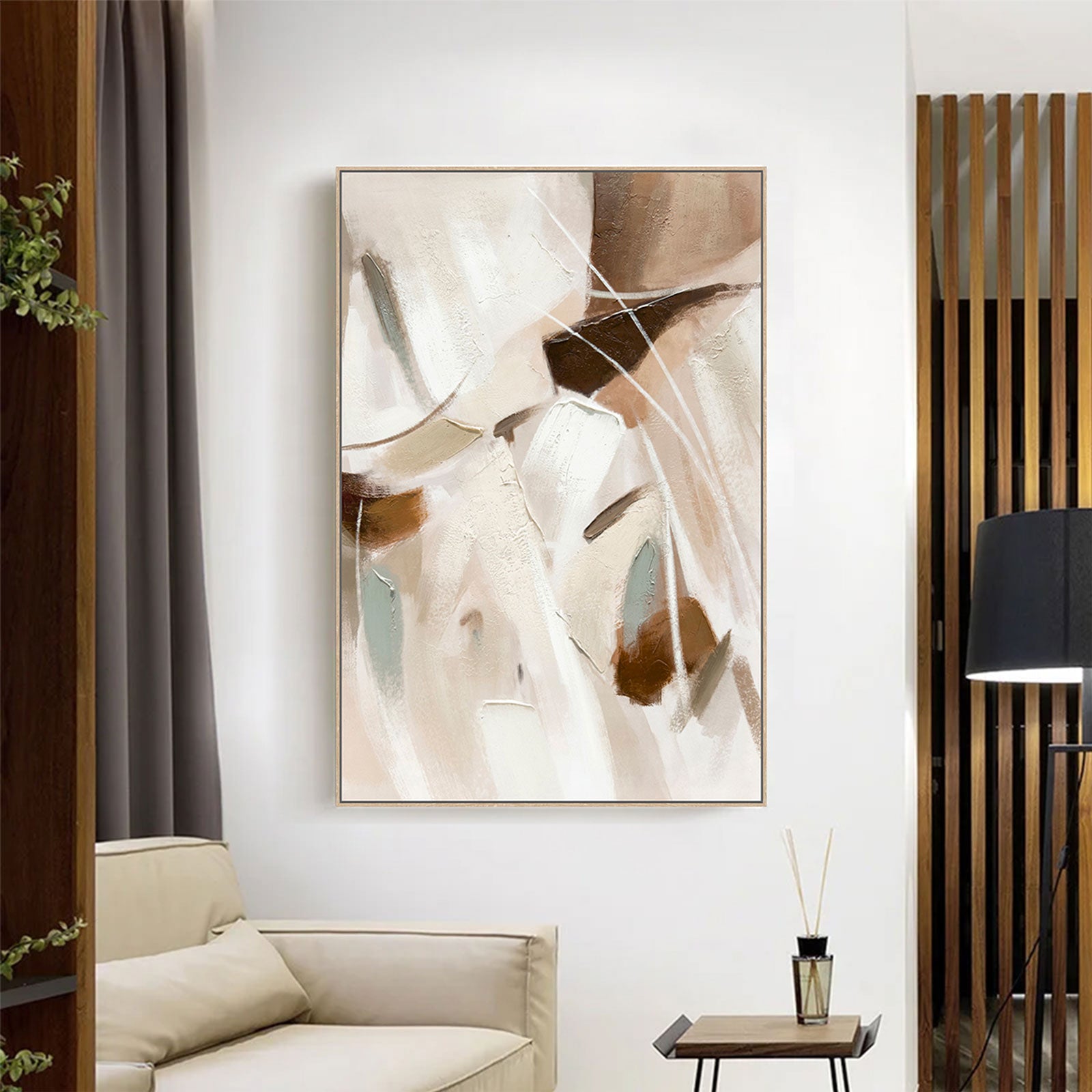 Quiet Gesture II Hand-Painted Textured Canvas Wall Art - 80 x 120cm