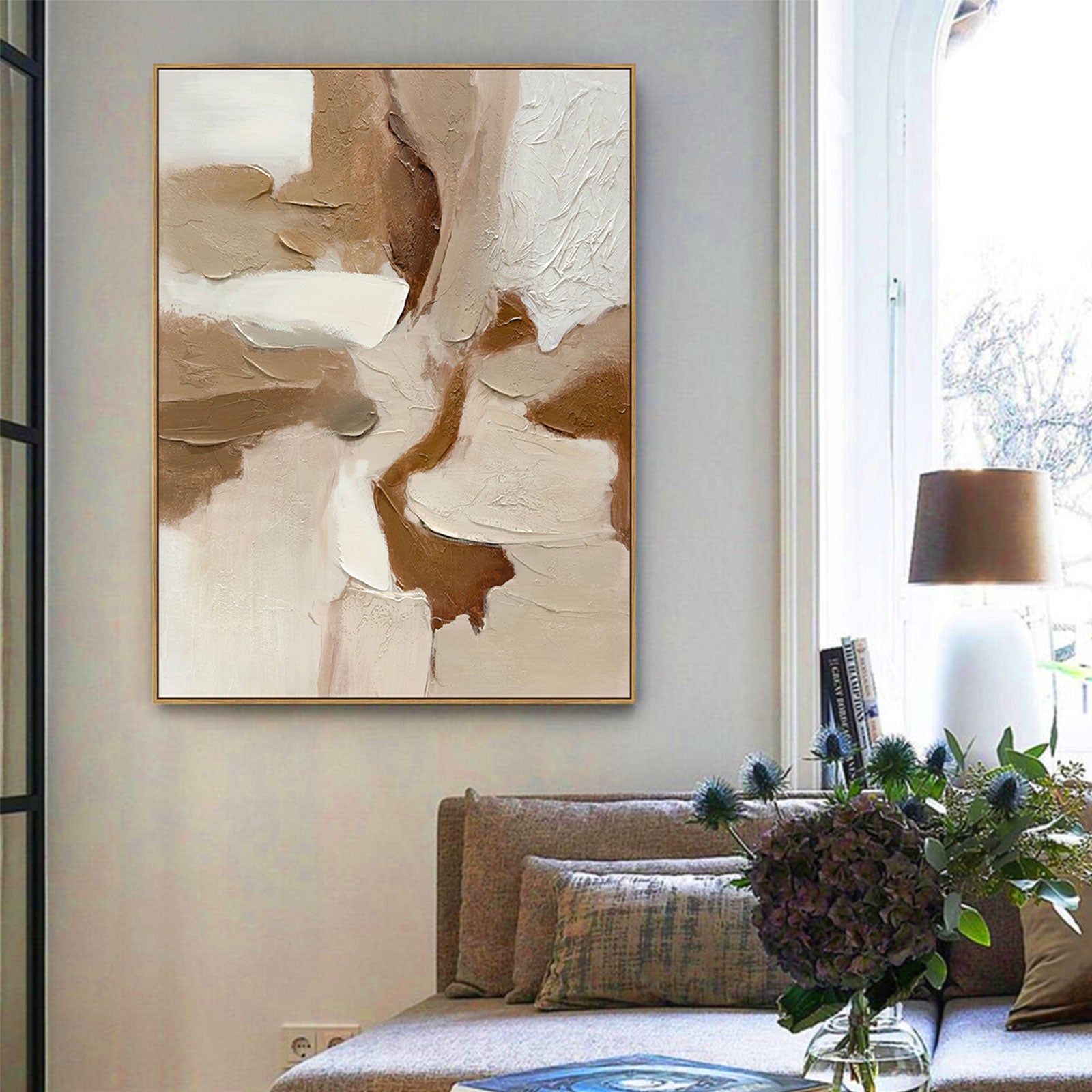 Earthen Relief Hand-Painted Textured Canvas Wall Art - 90 x 120cm