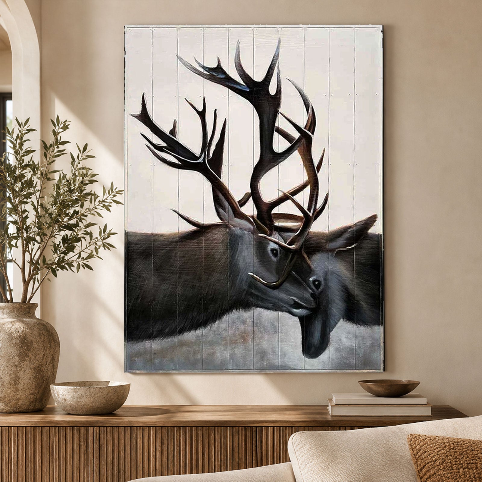 Woodland Bond Hand-Painted Pallet Wood Wall Art - 91 x 122cm
