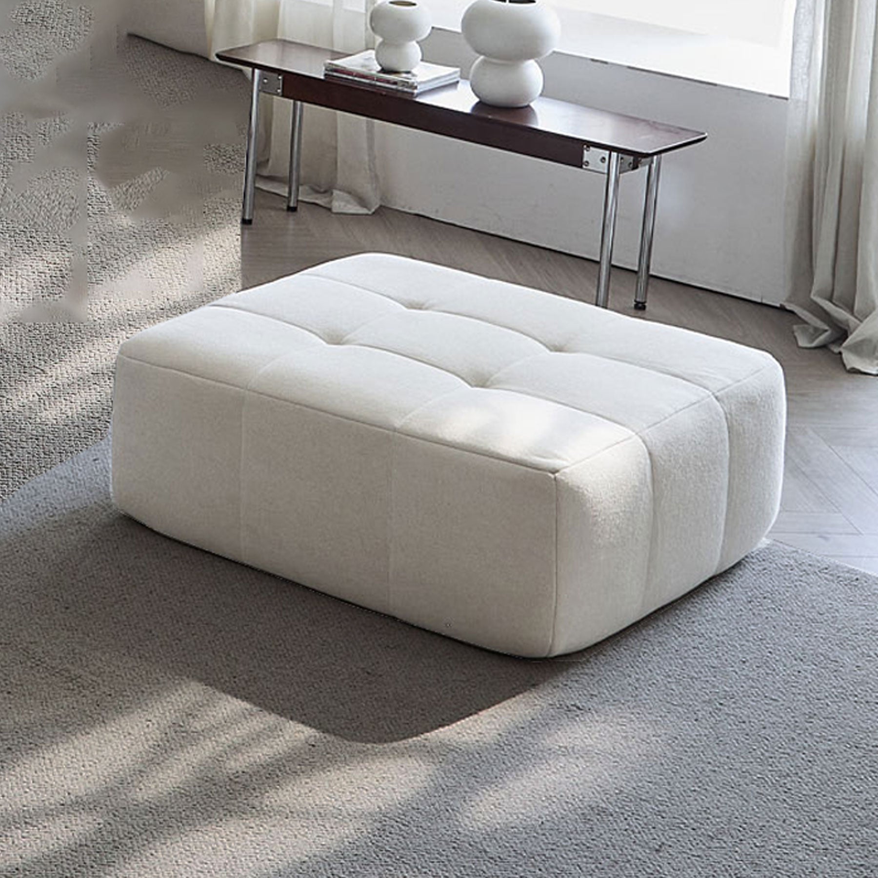 Sorrento Modular Sofa Ottoman - Beige Flannel – Moda Living