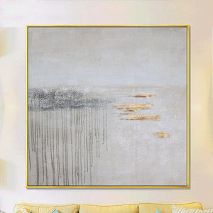 Framed Oil Painting Hand Painted Landscape Modern Canvas - Essence 100*100cm - Moda Living