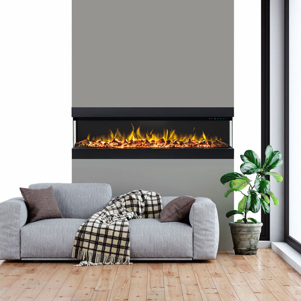 Zevoko 1600W 3 Sided 60 Inch Electric Fireplace