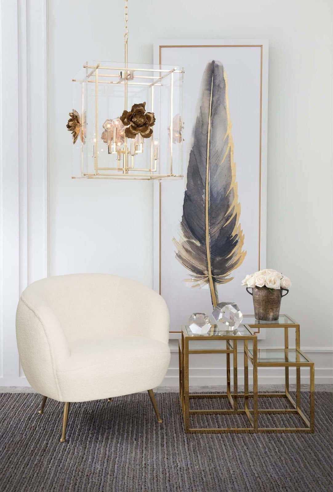 Experience Ultimate Comfort with the Polly Faux Fleece Accent Chair