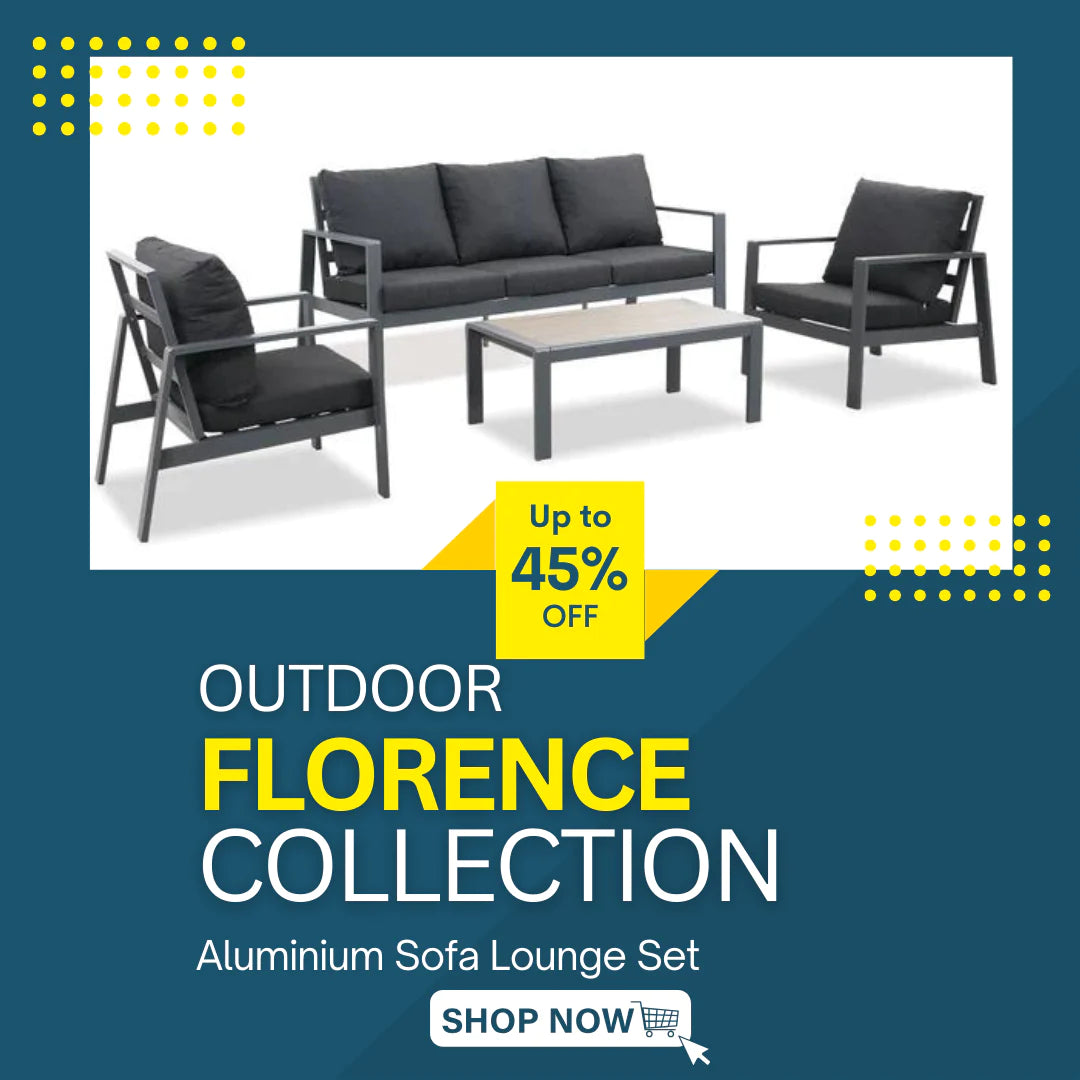 Discover Outdoor Bliss with the Florence Aluminium Sofa Lounge Set