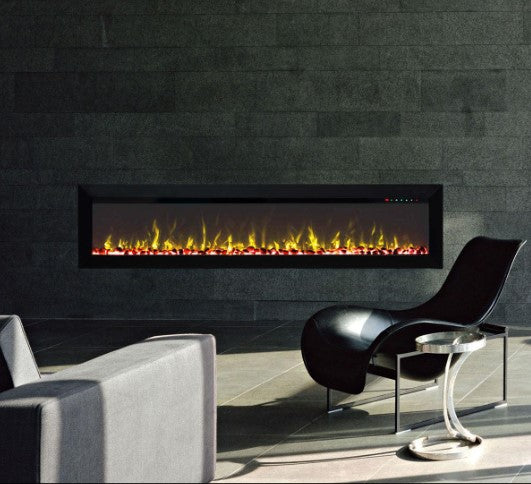 The Elegance of Herman 1500W 72 Inch Built-in Recessed Electric Fireplace