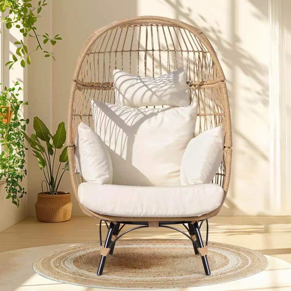 Transform Your Balcony with a PE Wicker Egg Chair Setup
