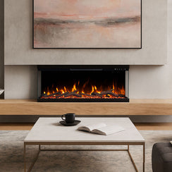 Aspen 50 Inch 3 Sided 1500W Built-in Recessed/Wall mounted Electric Fireplace