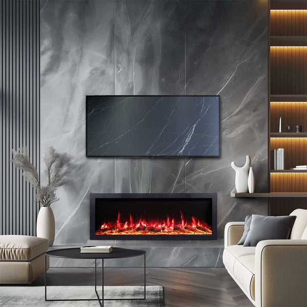 Capriccio 1500W 50 inch Recessed / Wall Mounted Electric Fireplace - Smartphone Control