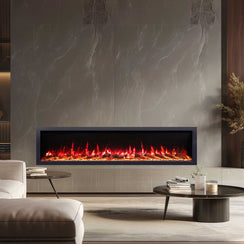 Capriccio 1500W 72 inch Recessed / Wall Mounted Electric Fireplace - Smartphone Control