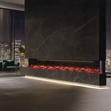 Cascade 118 Inch 1600W 3-Sided Extra Deep Electric Fireplace
