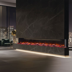 Cascade 1600W 3-Sided 118 Inch Extra Deep Electric Fireplace