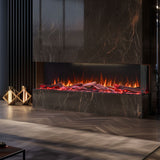 Cascade 60 Inch 1600W 3-Sided Extra Deep Electric Fireplace