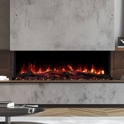 Devon 1600W 3-Sided 47 Inch Extra Deep Electric Fireplace