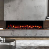 Devon 59 Inch 1600W 3-Sided Extra Deep Electric Fireplace