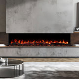 Devon 71 Inch 1600W 3-Sided Extra Deep Electric Fireplace