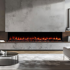 Devon 1600W 3-Sided 78 Inch Extra Deep Electric Fireplace