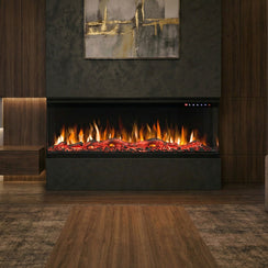 Fenton 1600W 3 Sided 50 Inch Recessed / Wall Mounted Electric Fireplace