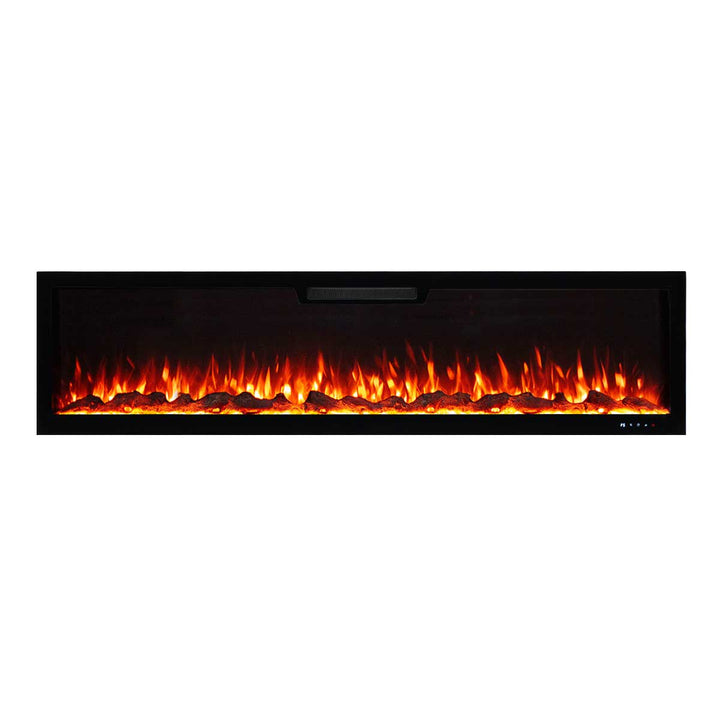 Lumina 1500W 72 inch Recessed / Wall Mounted Electric Fireplace Moda