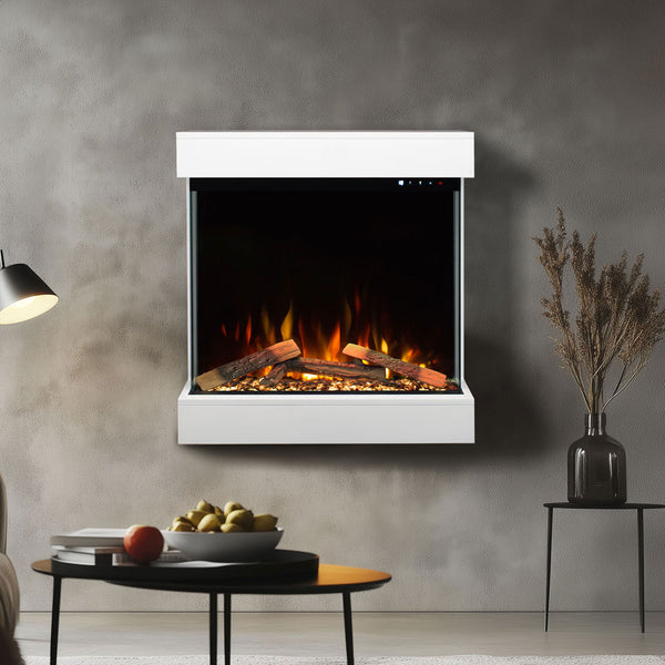 Legato Floating 3 Sided Wall Mounted Electric Fireplace