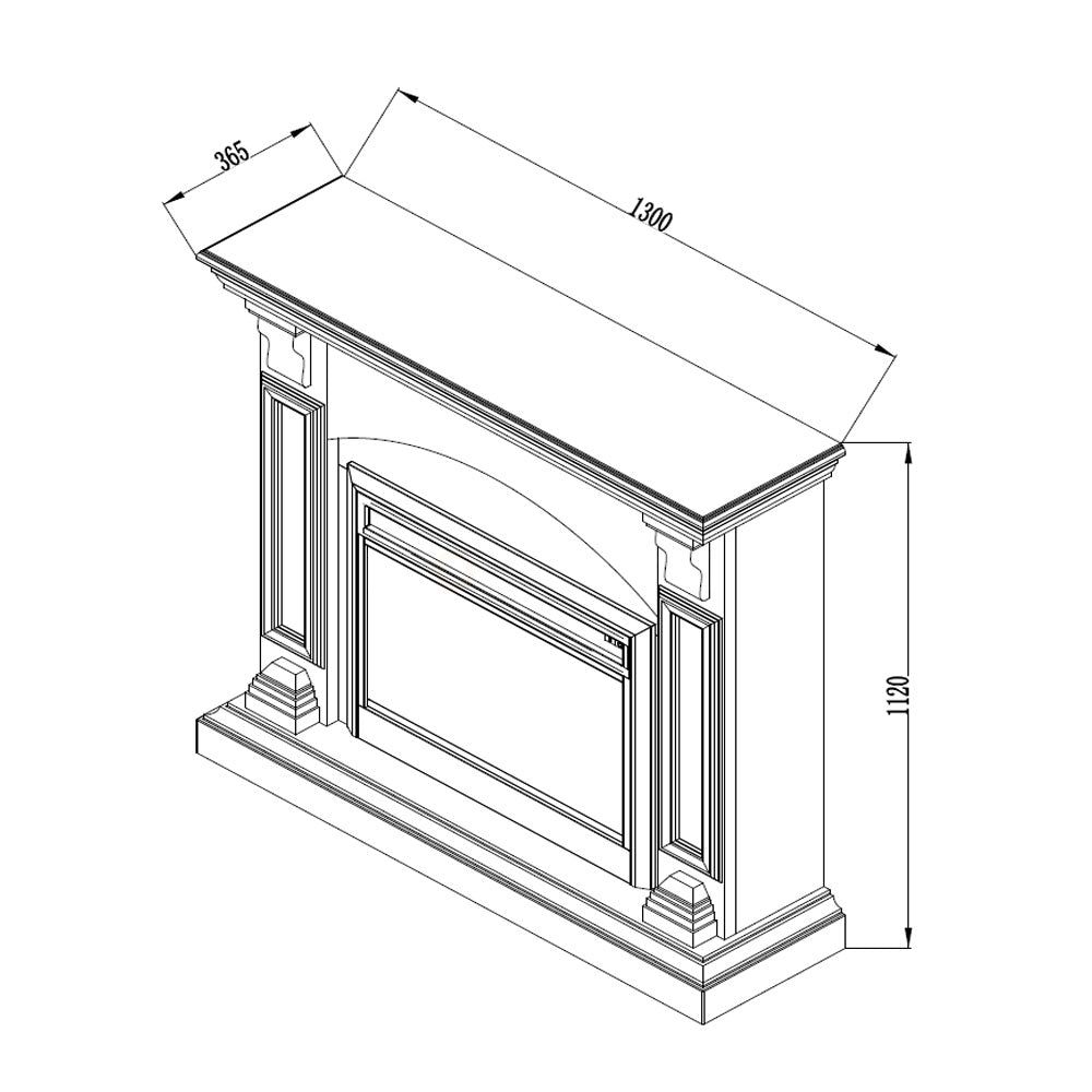 Cove Electric Fireplace Heater White Mantel