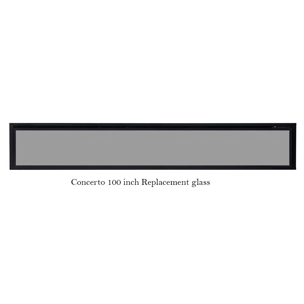 Concerto 100 inch Electric Fireplace Replacement Glass