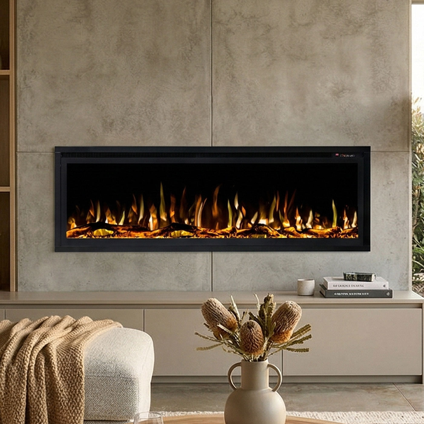 Concerto 1500W 50 inch Recessed / Wall Mounted Electric Fireplace