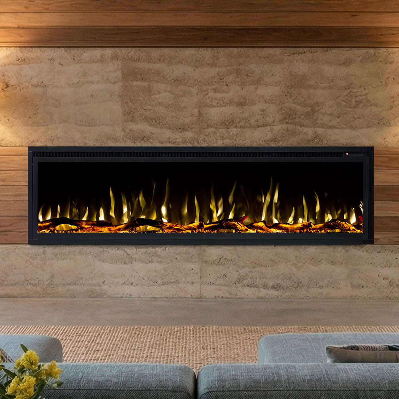 Concerto 1500W 60 inch Recessed / Wall Mounted Electric Fireplace