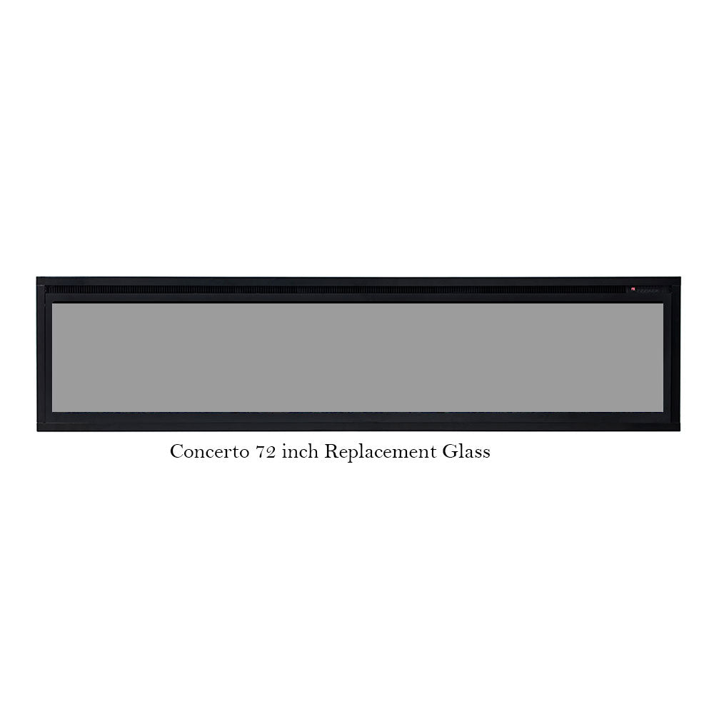 Concerto 72 inch Electric Fireplace Replacement Glass